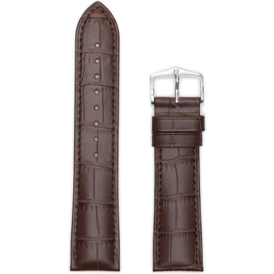 Afbeelding van Hirsch horlogeband Duke Donkerbruin Leer 26mm