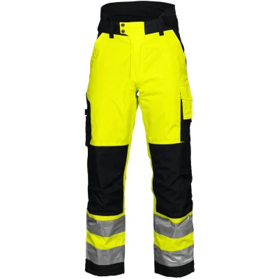 Afbeelding van ProJob 6514 GEVOERDE SIGNALISATIEREGENBROEK EN ISO 20471 KLASSE 2 646514 Geel/Zwart C150