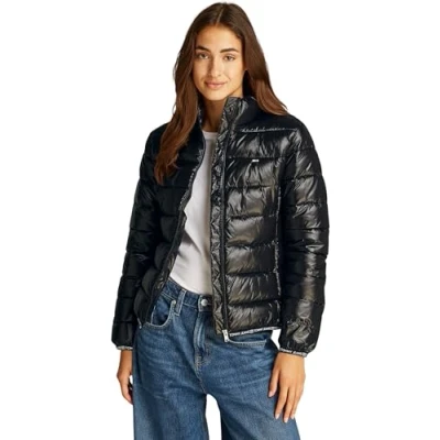 Afbeelding van Tommy Jeans Dames TJW ESSENTIAL TAPE JACKET EXT DW0DW19312 Puffer Jacket, Zwart (zwart), S, S