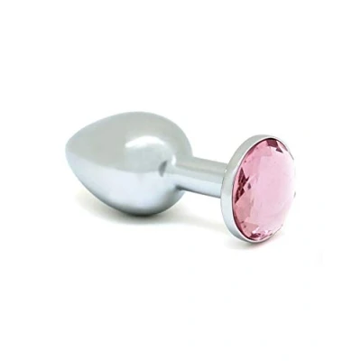 Afbeelding van Rimba Bondage Play Buttplug XS met roze kristal