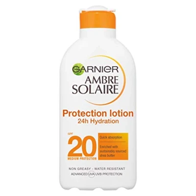 Afbeelding van GARNIER Ambre Solaire Tanning Lotion SPF 20 (Protection Ultra Hydrating Lotion) 200 ml 200ml