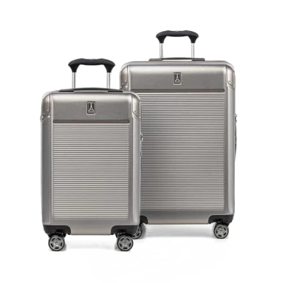 Afbeelding van Travelpro Platinum Elite uitbreidbare trolley met harde schaal, metallic zand, Checked Large 28 Inch, Hardside spinner wiel bagage TSA Lock schaal polycarbonaat