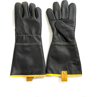 Afbeelding van Yakiniku BBQ Accessoire Handschoenen Leder Leer Zwart