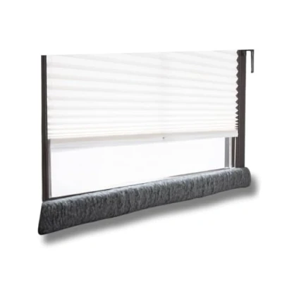 Afbeelding van K. &amp; N. Schurwolle 551 Tochtstopper van scheerwol voor ramen, 120 cm, antraciet