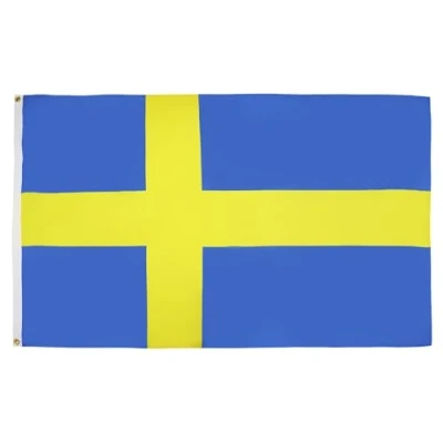 Afbeelding van Zweedse vlag 250x150 cm grote vlaggen 150 x 250 Banner 5x8 ft Hoge kwaliteit AZ FLAG