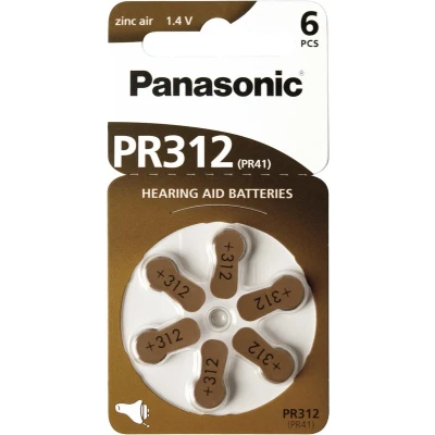 Afbeelding van Panasonic 312 / PR312 PR41 Gehoorapparaat batterijen