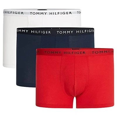 Afbeelding van Tommy Hilfiger Trunk 3 PACK Onderbroeken, Heren, Maat: XS, White