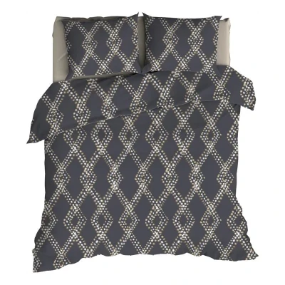 Afbeelding van Dekbedovertrek Romanette Vail Blauwgrijs Flanel 200 x / 220 cm 2 Persoons