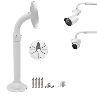 Afbeelding van WiTi 6 &quot;Base Uitschuifbare J Pole Mount Beugel voor CCTV IP camera&#039;s, 40CM 60CM Verstelbare Montagebeugel Beveiliging Surveillance Camera Systeem, Massief Metalen Poeder Spray Coating