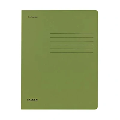 Afbeelding van Origineel Falken 25 stuks enveloppe map. Made in Germany. Gemaakt van gerecycled karton met 3 binnenflappen voor DIN A4 groen Juris map Documentenmap Opbergmap.