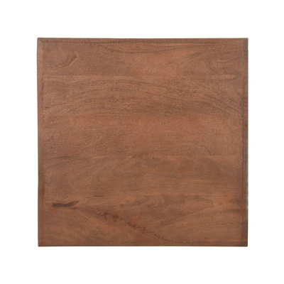 Afbeelding van LABEL51 Restaurant/Bartafel Blad Vierkant Straight Edge 70x70 cm espresso Hout