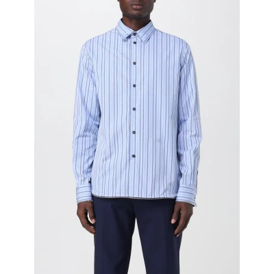 Afbeelding van Striped Cotton Blend Shirt with Long Sleeves and Button Closure