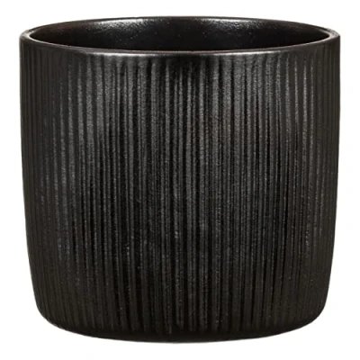 Afbeelding van Scheurich Solido Linea, bloempot van keramiek, kleur: Ebano, 21,2 cm diameter, 19,3 hoog, 5,6 l vol.