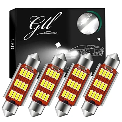 Afbeelding van GLL 4pcs 41MM C5W LED Lampen met 4014 12SMD voor Auto Dome Kofferbak Hoffelijkheid Kentekenplaat Verlichting 400LM 9 26V