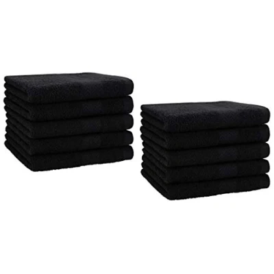 Afbeelding van Premium gastendoekjesset gezichtsdoekjesset handdoekenset handdoeken 30 x 50cm zwart