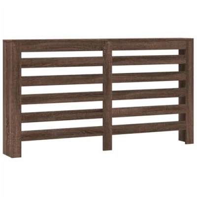 Afbeelding van Radiatorombouw 149x20x82 cm bewerkt hout bruin eikenkleurig