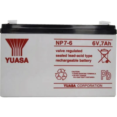 Afbeelding van Yuasa NP7 6 Loodaccu V 7 Ah Loodvlies (AGM) (b x h d) 151 97 34 mm Kabelschoen 4.8 Onderhoudsvrij