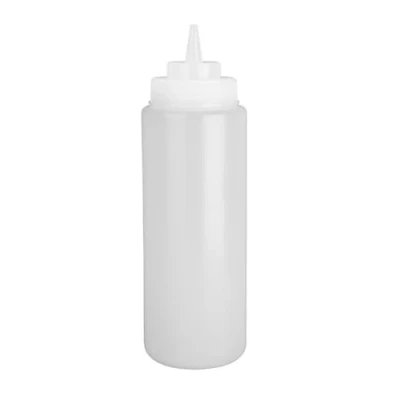 Afbeelding van Vogue Clear Wide Neck Squeeze Saus Fles 32 oz Voedsel Ketchup Mosterd Dispenser