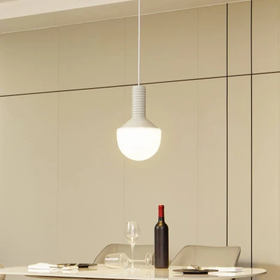 Afbeelding van Lucande hanglamp Florine, grijs/opaal, keramiek, glas