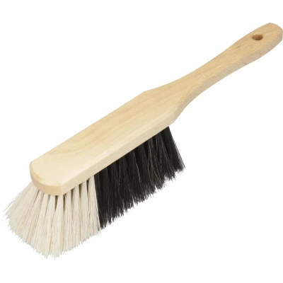 Afbeelding van Houten zachte stoffer/handveger met gemixt haar voor binnen Stoffer en blik