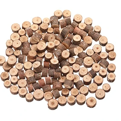 Afbeelding van LAZACA houten schijven om te knutselen, decoratie, kleine log, schijven, onafgewerkte doe het zelf handwerk, bruiloft, middenstukken, kerstdecoratie, boomschijf (1,5 2,5 cm,