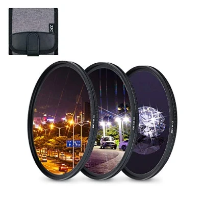 Afbeelding van JJC 3 stuks 67 mm sterrenfilter (4 punten, 6 8 punten) met beschermend filterzakje voor Canon, Nikon, Pentax Olympus, Samsung, Sony, Panasonic, Fujifilm DSLR cameralensfilters