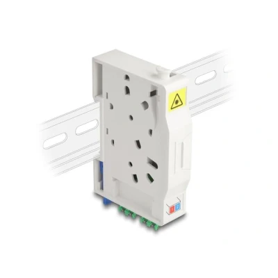 Afbeelding van Delock LWL Anschlussdose für Hutschiene mit Spleißhalter und 2 x LC