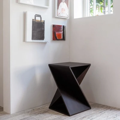 Afbeelding van WOOOD bijzettafel Ikem Acacia Donkerbruin 61x41x41 cm