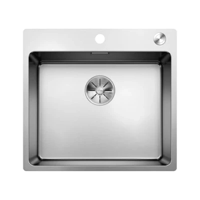 Afbeelding van Blanco Andano rvs spoelbak 50x40 cm met kraangat vlakinbouw 525245