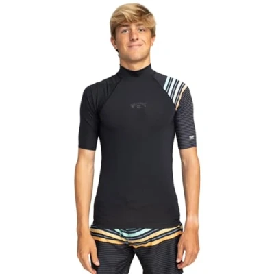Afbeelding van Billabong Contrast SS Printed Surfshirt, Heren, Maat: Small, Blk
