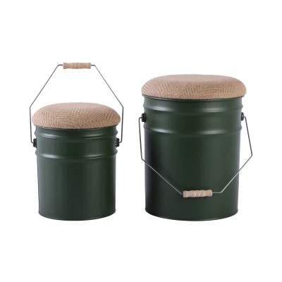 Afbeelding van Leitmotiv Kruk Set Buckets Jungle groen