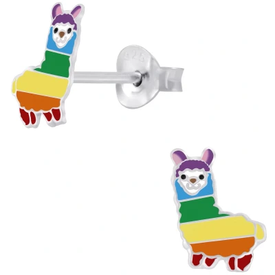 Afbeelding van JoyS Zilveren gekleurde Alpaca lama oorbellen