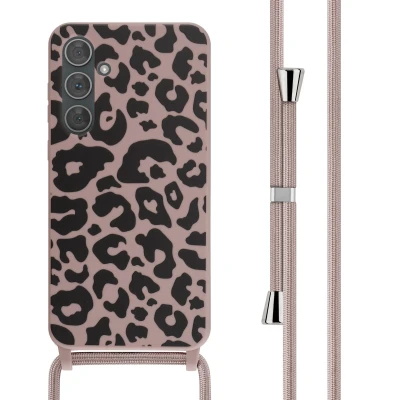 Afbeelding van Samsung Galaxy A35 Hoesje Siliconen en TPU (zacht) iMoshion Koordhoesje/Softcase/Backcover Roze Telefoonhoesje