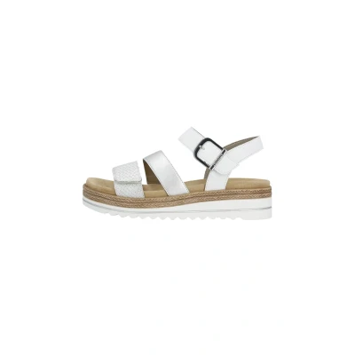 Afbeelding van Remonte Sandalen met plateauzool, Dames, Maat: 38, Silber Hoogwaardig imitatieleer