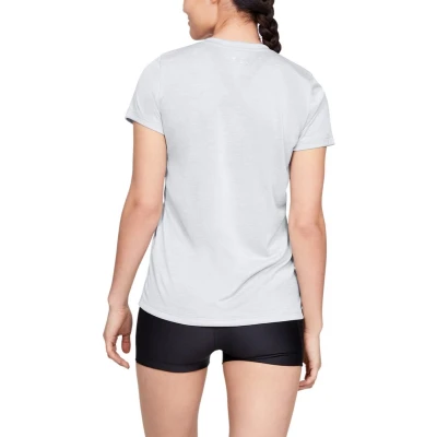 Afbeelding van Under Armour TECH Twist Sport Tshirt, Dames, Maat: Medium, Halo gray/ metallic silver