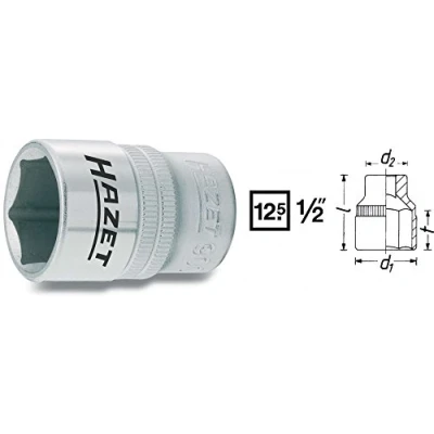 Afbeelding van Hazet 900 9 Dop (zeskant) Dopsleutelinzetstuk mm 1/2 (12.5 mm)