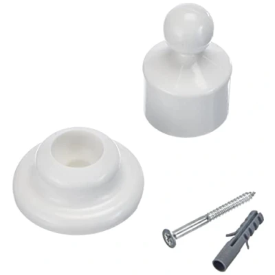 Afbeelding van Kleine Wolke schuine wand houder voor douchestang ø2,5 cm, wit