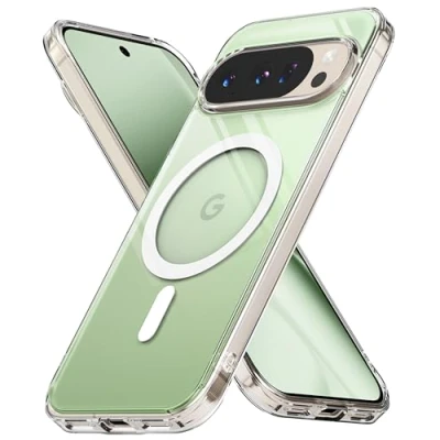 Afbeelding van Ringke Fusion Magnetic Hoesje voor [Google Pixel 10/10 Pro] Slanke Hybride PC TPU, Pixelsnap &amp; MagSafe Compatibel, Anti Vergeling, Schokbestendig, Transparant Clear