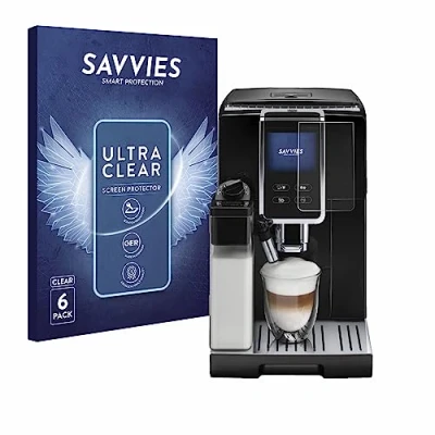 Afbeelding van Savvies Screenprotector voor DeLonghi Dinamica Plus ECAM370.70.B Folie Beschermfolie transparant (6 Stuks)