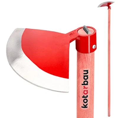 Afbeelding van KOTARBAU tuinhak, halfrond, 180 mm x 90 mm, met steel, 119 cm, onkruidhak, tuingereedschap voor verplanten, wieden, tuinverzorging