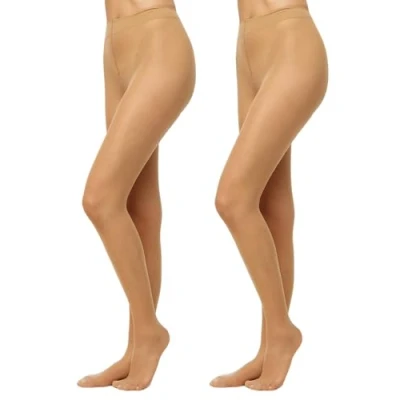 Afbeelding van Nur Die Set van 2 stuks, fit in de vorm 40 denier, sterke ondersteunende werking, semi ondoorzichtige fijne panty, zijdeachtig matte look, ontlast benen, comfortabele tailleband voor dames,