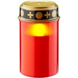 Afbeelding van Goobay LED graflamp, rood met realistisch flikkerend effect, warm wit (3000 K), werkt op batterije