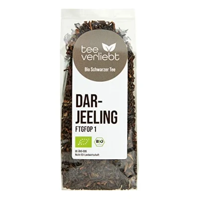 Afbeelding van FRUTEG Organic Darjeeling Second Flush 100G Loser thee FTGFOP1 uit India Finest Bladkwaliteit Organische Zwarte met full bodied aroma bio kavels 100 g