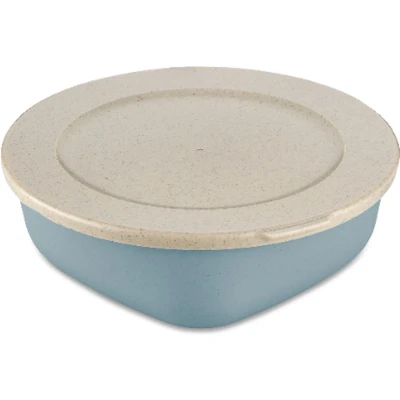 Afbeelding van Koziol Vershouddoos, Kom met Deksel, 1.3 L, Natuur Bloemen Blauw, Organic Bio Circular Connect Box