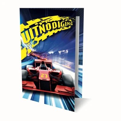 Afbeelding van Uitnodigingen Race auto