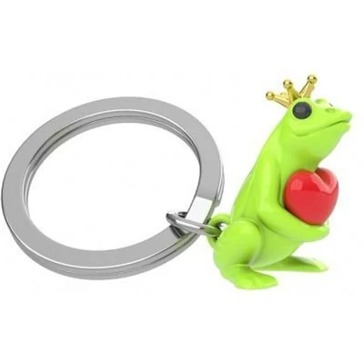 Afbeelding van Metalmorphose sleutelhanger prins kikker Groen / 3 x 2 cm Metaal