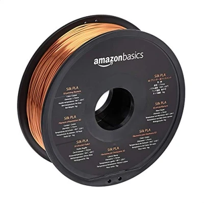 Afbeelding van Amazon Basics 3D printerfilament, 1,75 mm, spoel van 1 kg, zijdeachtig koper