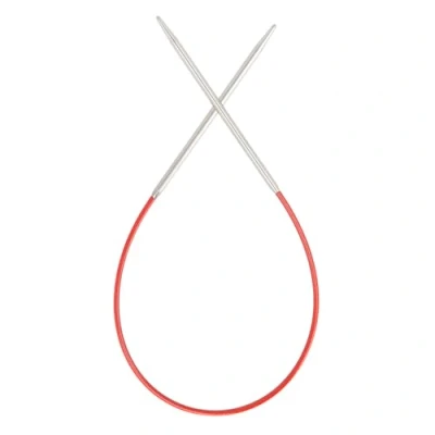 Afbeelding van Red Circular Knitting Needles 9&quot; Size 1/2.25mm