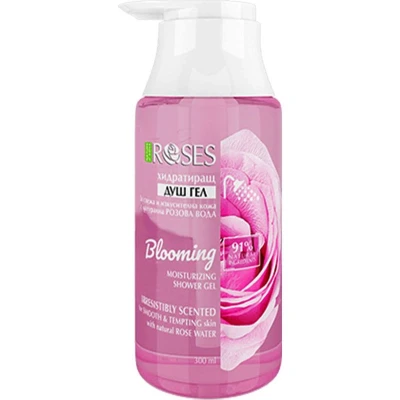 Afbeelding van Zijdezachte douche gel met puur rozen water uit Bulgarije verfrissend en kalmeer gevoelige droge huid 300ml