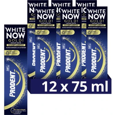 Afbeelding van 12x Prodent Tandpasta White Now Gold 75 ml